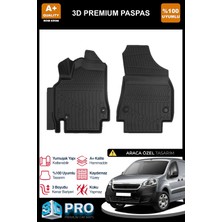 Nova Krom Peugeot Partner Panelvan Ön 2'li 3D Pro Havuzlu Paspas 2008-2018