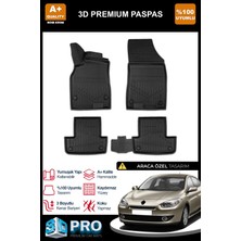 Nova Krom Renault Fluence 3D Pro Havuzlu Paspas 2010-2016