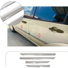 Servet Dizayn Oto Ford Focus Mk1 Uyumlu 1998-2005 Krom Yan Kapı Çıtası 4 Parça Paslanmaz Çelik