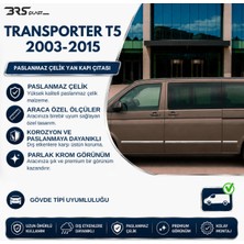 Servet Dizayn Oto Volkswagen Transporter T5 2003-2015 Uyumlu Krom Yan Kapı Çıtası 5 Parça Paslanmaz Çelik