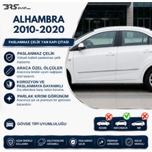 Servet Dizayn Oto Seat Alhambra Mk2 Uyumlu 2010-2020 Krom Yan Kapı Çıtası 4 Parça Paslanmaz Çelik