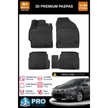 Nova Krom Toyota Corolla 3D Pro Havuzlu Paspas 2013-2018
