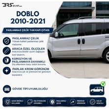 Servet Dizayn Oto Fiat Doblo Uyumlu 2010-2021 Krom Yan Kapı Çıtası 4 Parça Paslanmaz Çelik