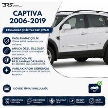 Servet Dizayn Oto Chevrolet Captiva Uyumlu 2006-2019 Krom Yan Kapı Çıtası 4 Parça Paslanmaz Çelik