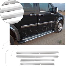 Servet Dizayn Oto Ford Connect Uyumlu 2002-2014 Uzun Şasi Krom Yan Kapı Çıtası 4 Parça Paslanmaz Çelik