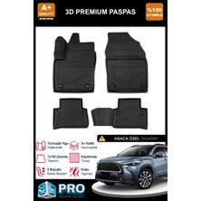 Nova Krom Toyota Corolla Cross 3D Pro Havuzlu Paspas 2022 Üzeri