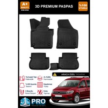 Nova Krom Vw Caddy 3D Pro Havuzlu Paspas 2004-2010
