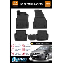 Nova Krom Renault Megane 2 3D Pro Havuzlu Paspas 2002-2009