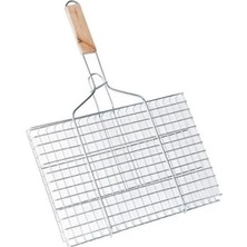 Abnturk Büyük Boy 50X30CM Mangal Üstü Lüks Izgara Teli Paslanmaz Galvaniz Kaplama