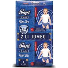 Sleepy Jeans Külot Bez 4 Beden Maxi 2'li Jumbo 60 Adet