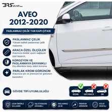 Servet Dizayn Oto Chevrolet Aveo Uyumlu 2012-2020 Krom Yan Kapı Çıtası 4 Parça Paslanmaz Çelik