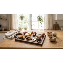 Famwood Art Doğal Ahşap Peynir ve Sunum Tabağı Dikdörtgen %100 Çam Ağacı