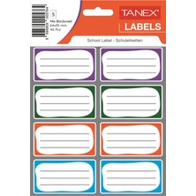 Tanex Bordürlü Çift Sıra Okul Etiketi