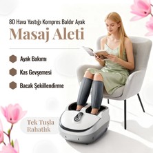 Yoğurmalı Isıtmalı Silindir 8d Hava Yastığı Kompres Baldır Çok Işlevli Ayak Masaj Aleti