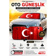 PINUKS Audı A8 1996 Uyumlu Türk Bayraklı Ön Cam Güneşlik | Pratik | Uv Koruma |