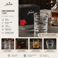 Jumbo Spiral Tasarım Viski Bardağı – 250 ml Premium Cam Bardak