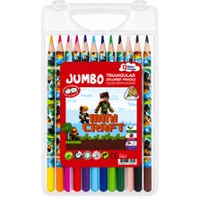 Danacı Kırtasiye Fatih Mcraft Jumbo Üçgen Boya 12 Renk Çantalı