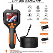 Uninet 5 Metre Ekranlı 5.5mm Sert Kablo Endoskopi Yılan Kamera
