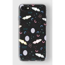 Moonset Iphone 7/8/se Uyumlu Baskılı Yumuşak Silikon Şeffaf Telefon Kılıfı
