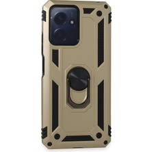 Csmo-Tex Newface Xiaomi Redmi Note 12 4g Kılıf Sofya Yüzüklü Silikon Kapak - Gold