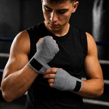 Voltrike Avs 3.5 Metre Gri Boks-Kickbox-Muay Thai-Sanda El Bandajı