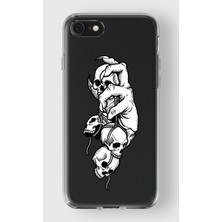 Moonset Iphone 7/8/se Uyumlu Baskılı Yumuşak Silikon Şeffaf Telefon Kılıfı