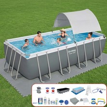 Bestway Beswtay Gölgelikli Büyük Prefabrik Full Havuz Seti 488X244X122CM 56670 BW577