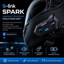 S-Link Spark Bluetooth 5.4V Kask Kulaklık Su Geçirmez Intercom