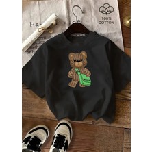 Touz Cute Bear Baskılı Unisex Oversize T-Shirt