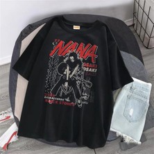 Touz Grandükkan Nana Baskılı Siyah Unisex Oversize T-Shirt