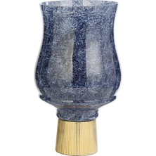 Evdema Blue Mozaik Gold Kaideli Vazo Orta 17*17*28 cm AK.JB0151