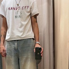 Touz Hands Off It's Mine Baskılı Beyaz T-Shirt