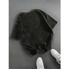 Touz Chıll Bro Its Lıfe Baskılı Yıkamalı Oversize Vintage Tshirt