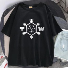 Touz Küt Küt Tokyo Revengers Symbol Baskılı Siyah Unisex Oversize T-Shirt