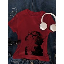 Touz Kemer Boy Retro Cute Cat's Crop Bluz