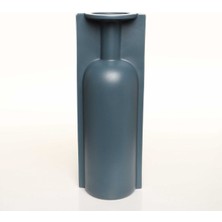 Evdema Lıp Koyu Gri Vazo Büyük 13*10*36 cm AK.JL0011