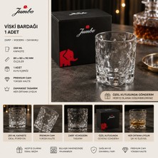 Jumbo Kabartma Desenli Viski Bardağı – 250 ml Premium Cam Bardak