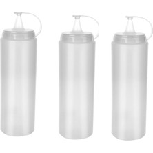 Aesco Şeffaf Sos Şişesi - 1000ML Dev Boy 3 Adet