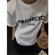 Touz Prosecco Mood Baskılı Oversize T-Shirt