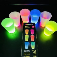 Aesco Glow Partisi Bardakları 6 Renk 6 Adet 1.5 Oz 4.5 x 6.5 cm