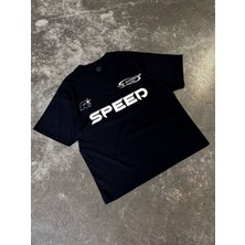 Touz Yıkamalı Speed Oversize Vintage T-Shirt