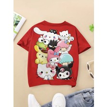 Touz H Kity Friends Kids Design Unisex Oversize T-Shirt