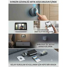 Sentkeng Wifi Kameralı ve 4,3 Inç Hd Ekranlı Kapı Zili, Hem Ekrandan Hem Kameradan Izleme