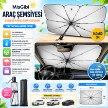 Mis Gibi Misgibi Katlanabilir Universal Araç Güneş Şemsiyesi Isı ve Uv Koruyucu