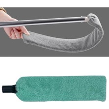 Aesco Saplı Mikrofiber Başlıklı Girintili Yüzey Temizleme Mopu Toz Alma Fırçası