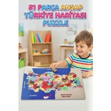 Farbu Oyuncak 81 Parça Ahşap Türkiye Haritası Puzzle Eğitici ve Öğretici Ahşap Türkiye Haritası Puzzle