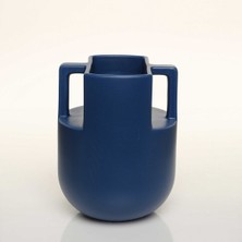 Evdema Handle Mavi Vazo Orta 16*16*20 cm AK.JL0039