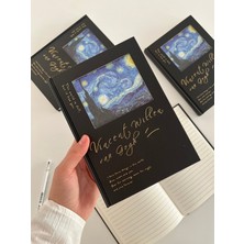 Kağıt Gemi Dükkan Van Gogh Yıldızlı Gece Tasarımı 100YAPRAK Çizgili Sert Kapak Defter/ajanda/planlayıcı/bullet Journal