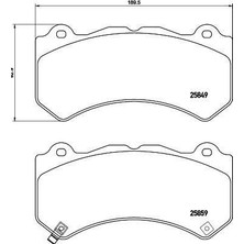 Valeo Ön Balata Jeep Grand Cherokee Iv 3.6 V6 4X4 10 > 3.6 Vvt 4X4 16 > 68144427AA-68144427AB-D106080B0A