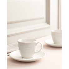 Madame Coco Soleil 2 Kişilik Kahve Fincanı Takımı - Beyaz - 90 ml